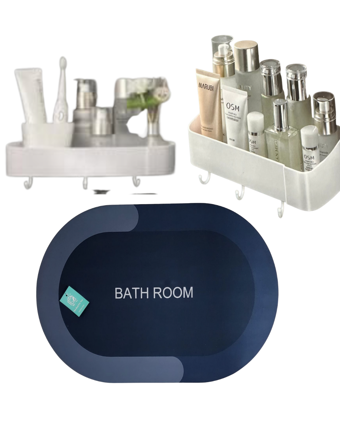 Miniatura 2 de COMBO 2 REPISAS Y 1 TAPETE BAÑO